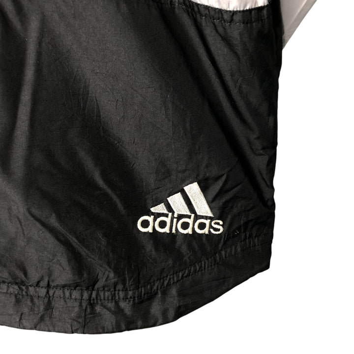 Vintage 90'S Adidas hooded windbreaker, men's size XL polyester black type Vintage Second Hand