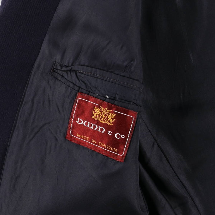 1960s-1970'S Dunn and Co. wool tailored jacket, made in England, men's size M wool navy blue type Vintage Second Hand