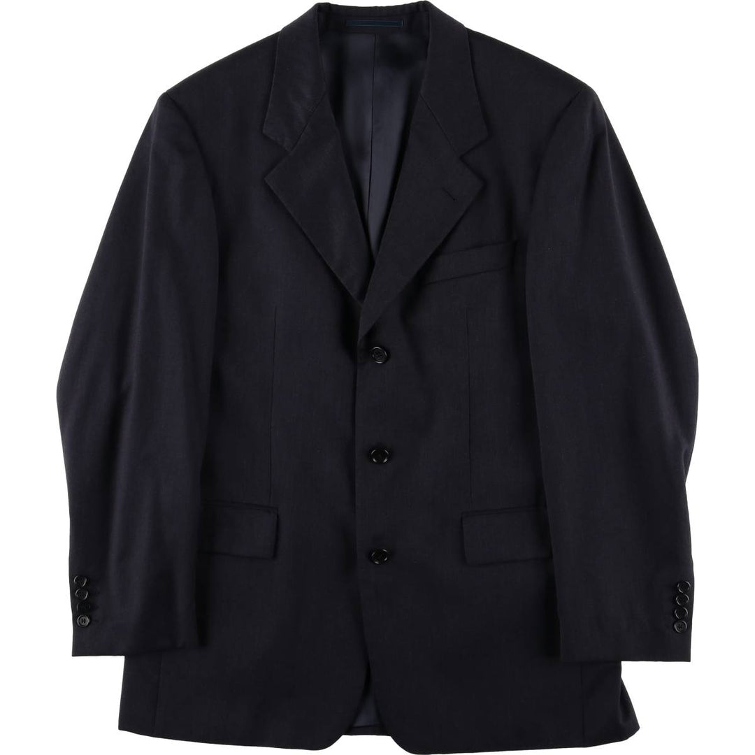 Hugo Boss wool tailored jacket, men's size L wool Charcoal Vintage Second Hand