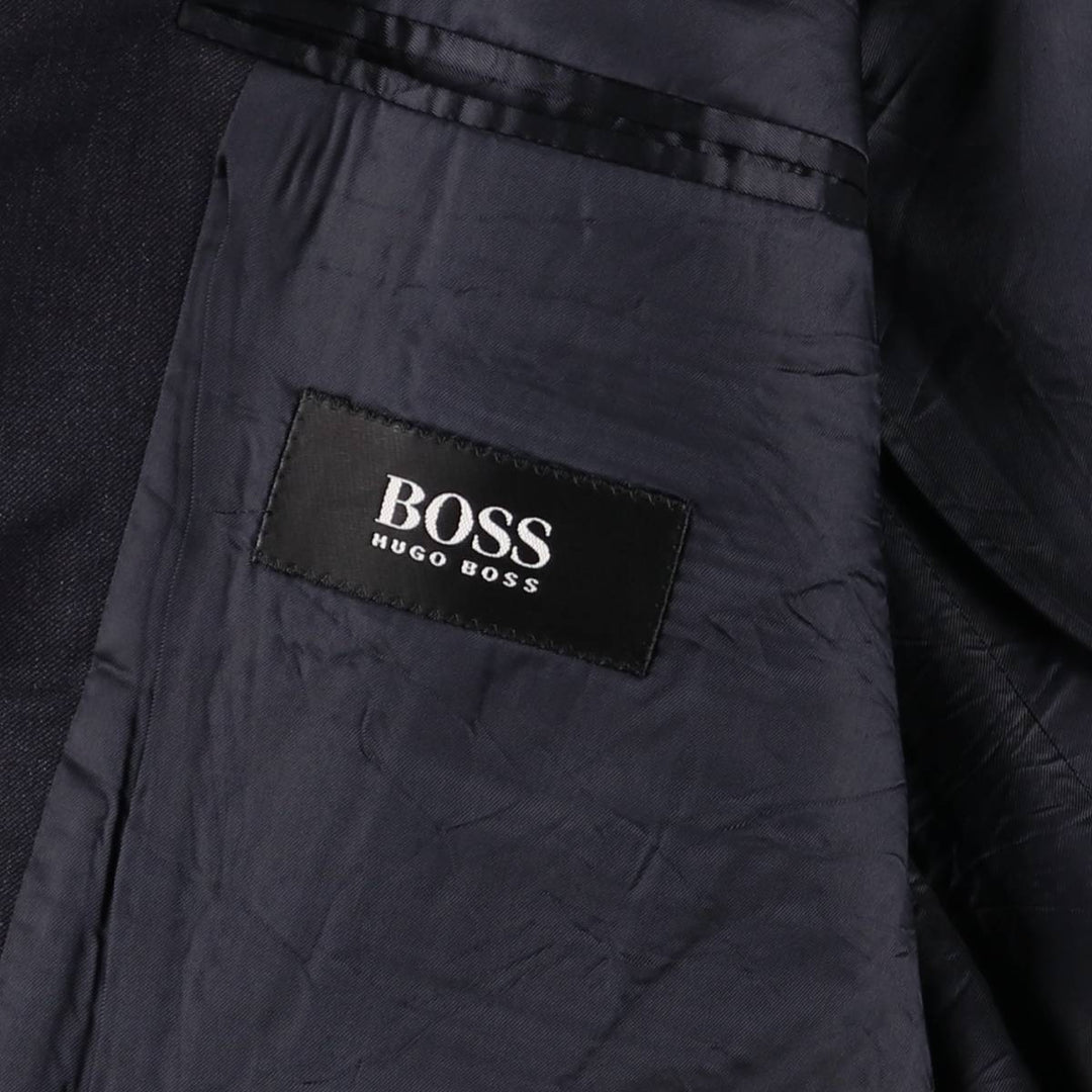 Hugo Boss wool tailored jacket, men's size L wool Charcoal Vintage Second Hand