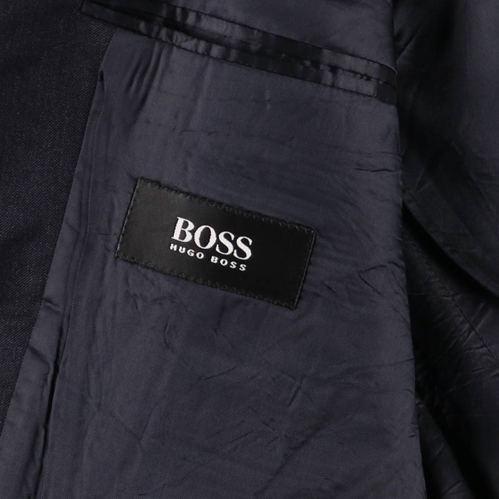 Hugo Boss wool tailored jacket, men's size L wool Charcoal Vintage Second Hand