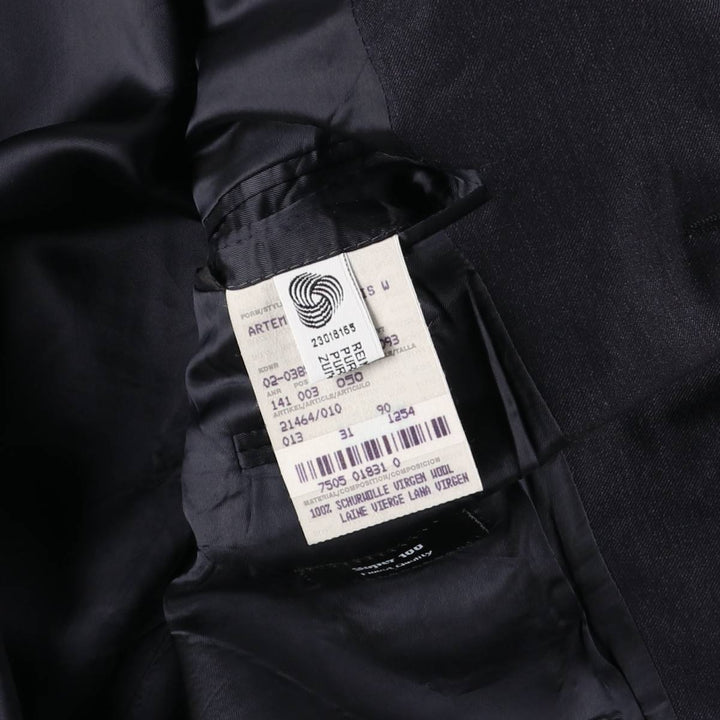 Hugo Boss wool tailored jacket, men's size L wool Charcoal Vintage Second Hand