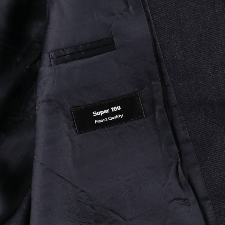 Hugo Boss wool tailored jacket, men's size L wool Charcoal Vintage Second Hand