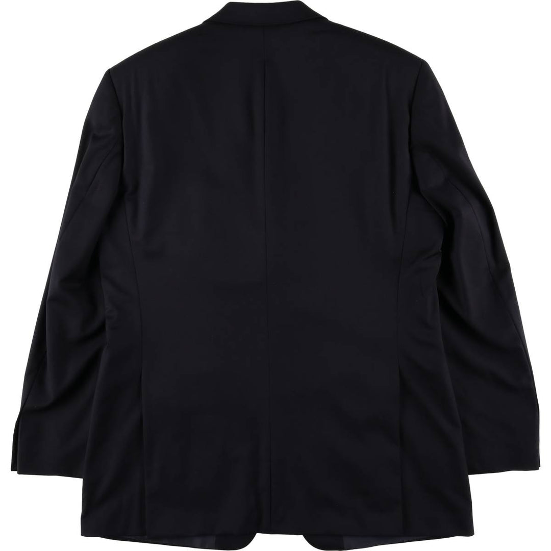 Hugo Boss wool tailored jacket, men's size L wool navy blue type Vintage Second Hand