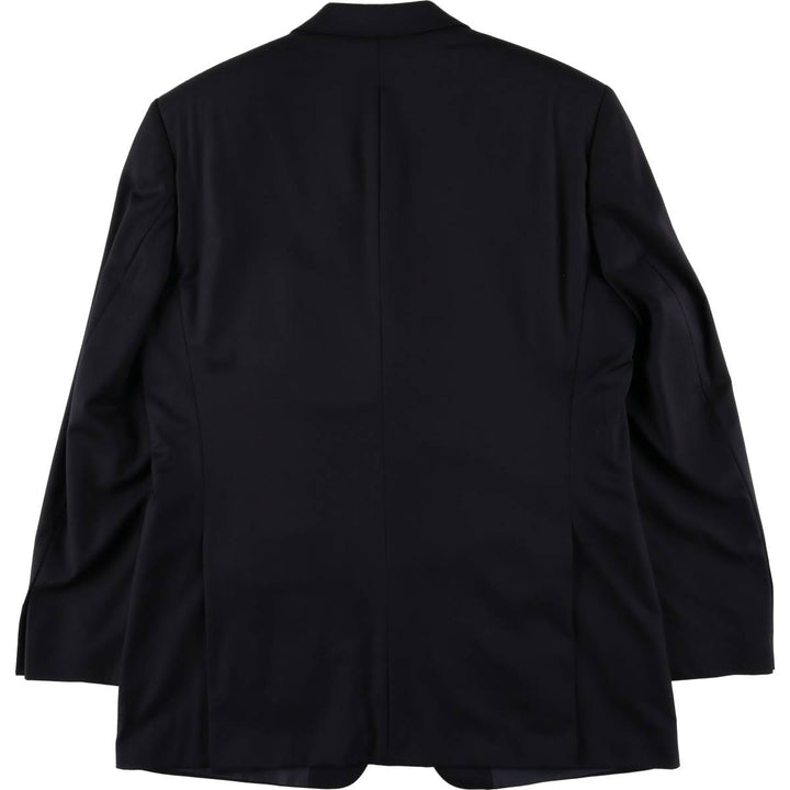 Hugo Boss wool tailored jacket, men's size L wool navy blue type Vintage Second Hand