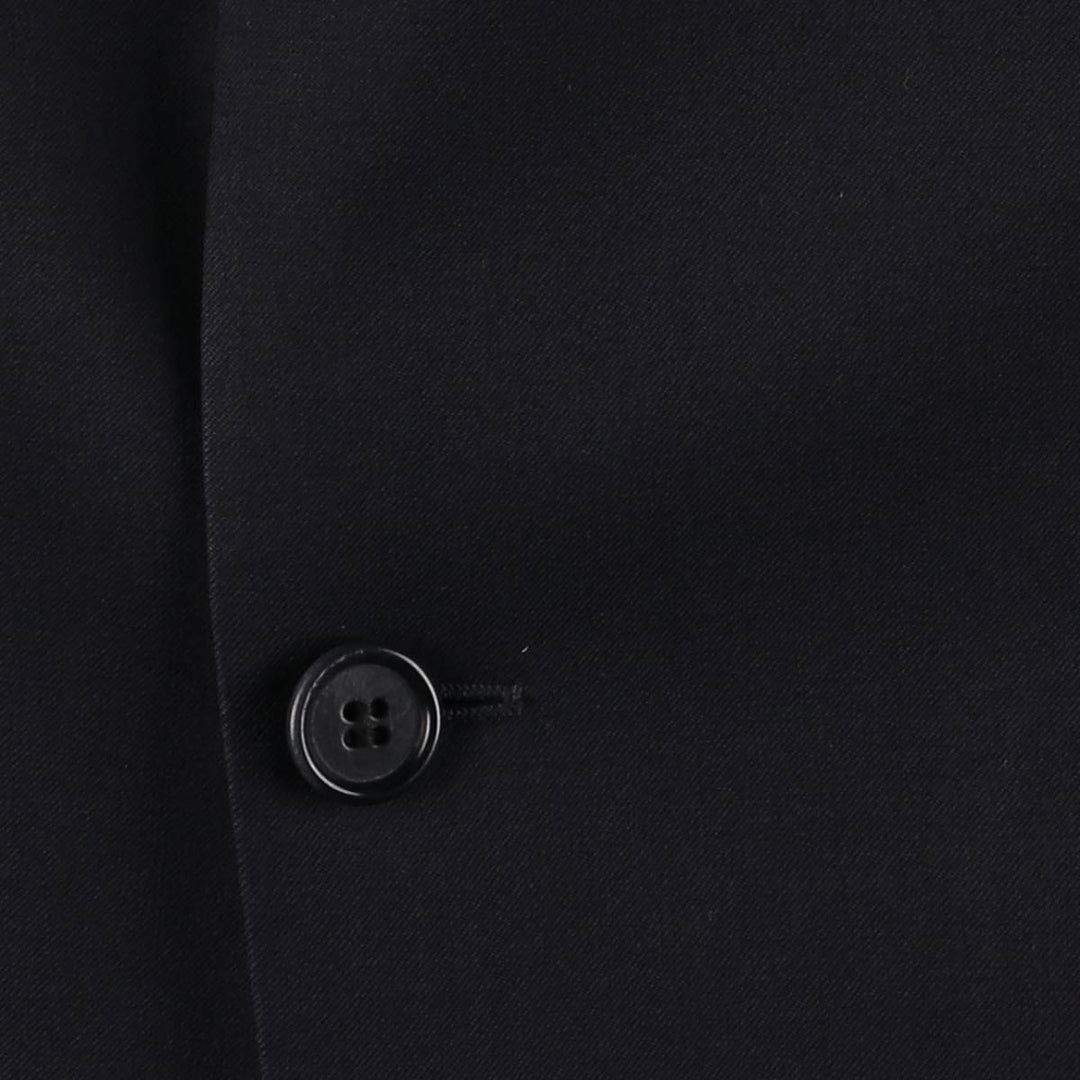 Hugo Boss wool tailored jacket, men's size L wool navy blue type Vintage Second Hand