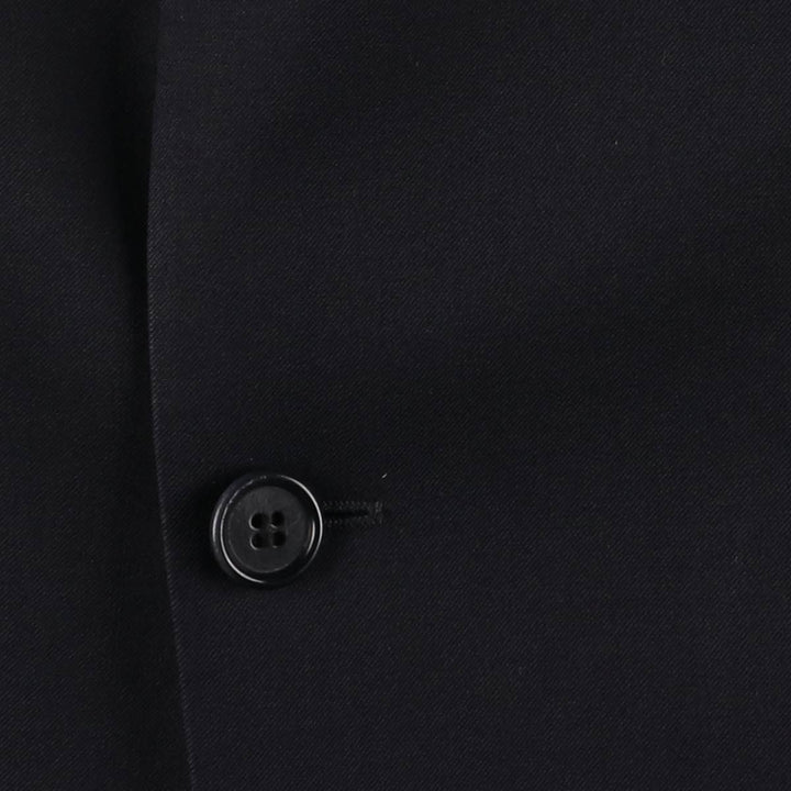 Hugo Boss wool tailored jacket, men's size L wool navy blue type Vintage Second Hand