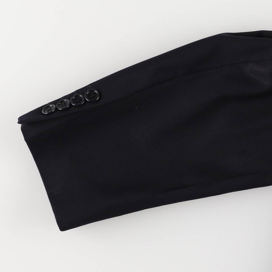 Hugo Boss wool tailored jacket, men's size L wool navy blue type Vintage Second Hand