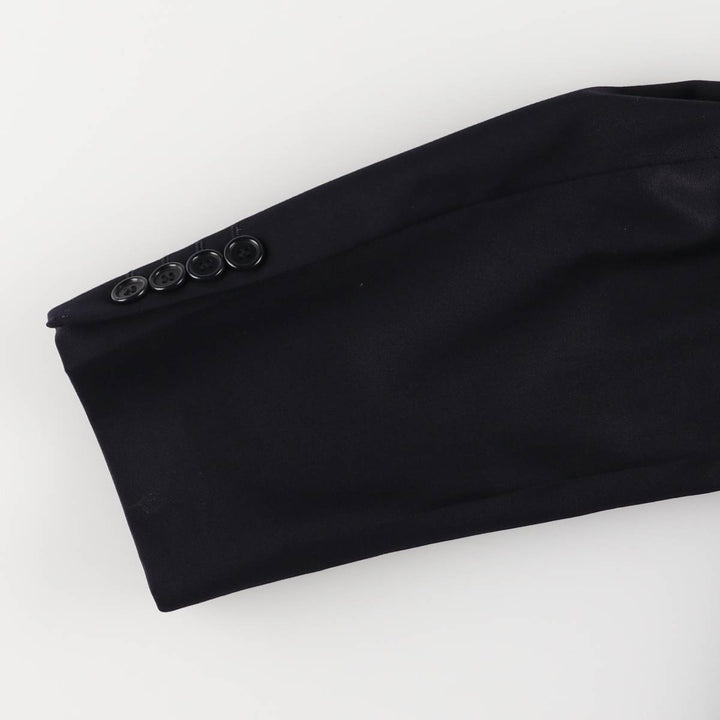 Hugo Boss wool tailored jacket, men's size L wool navy blue type Vintage Second Hand