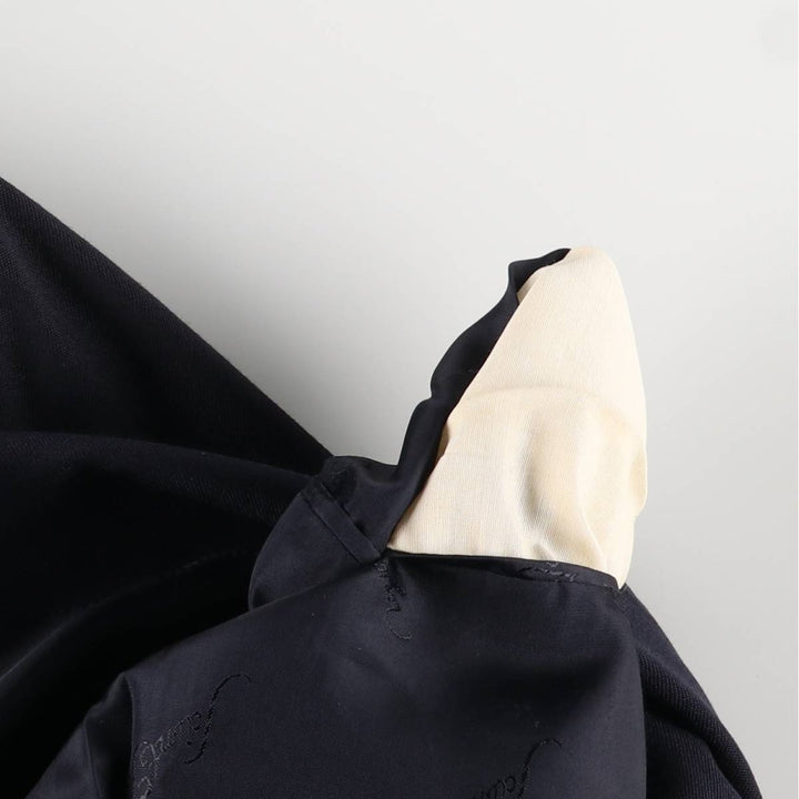 Saint John Men's Double-Breasted Peak Lapel Navy Blazer, Size L wool navy blue type Vintage Second Hand