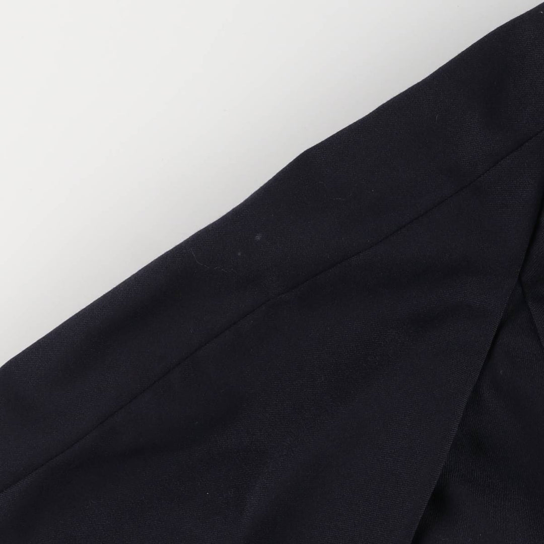 Saint John Men's Double-Breasted Peak Lapel Navy Blazer, Size L wool navy blue type Vintage Second Hand