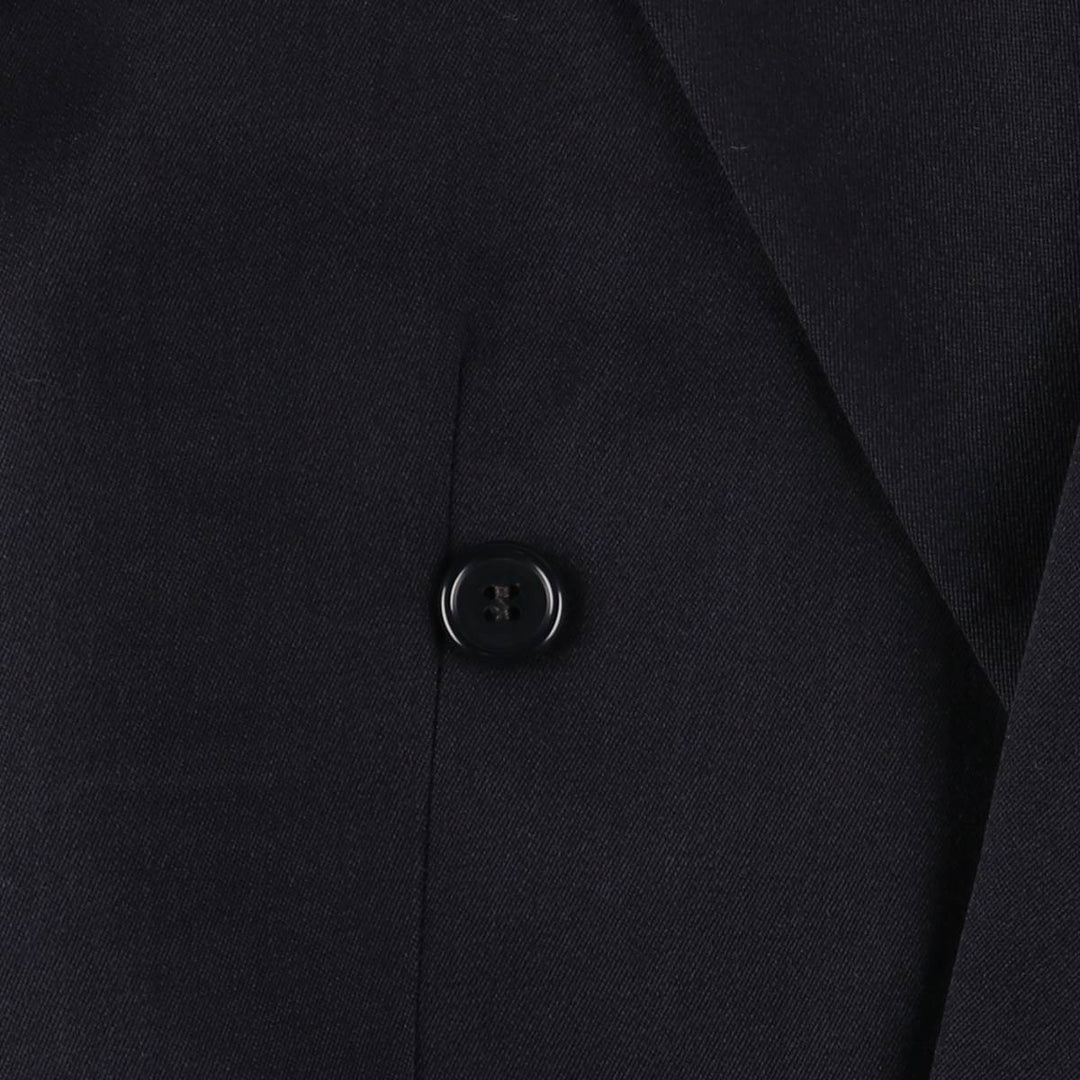 Pierre Cardin peak lapel double-breasted wool tailored jacket, made in England, men's size L wool navy blue type Vintage Second Hand