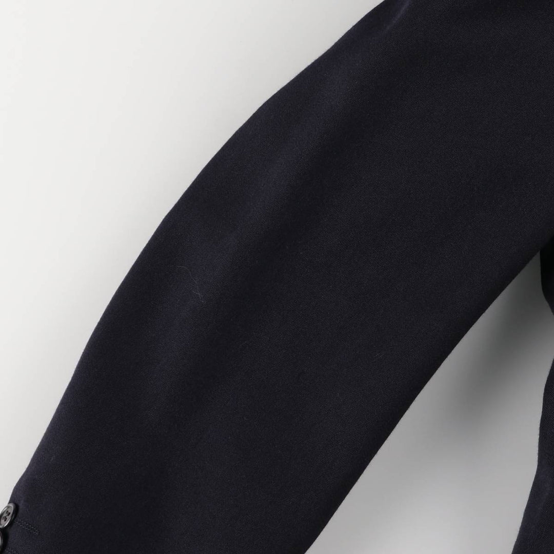 Pierre Cardin peak lapel double-breasted wool tailored jacket, made in England, men's size L wool navy blue type Vintage Second Hand
