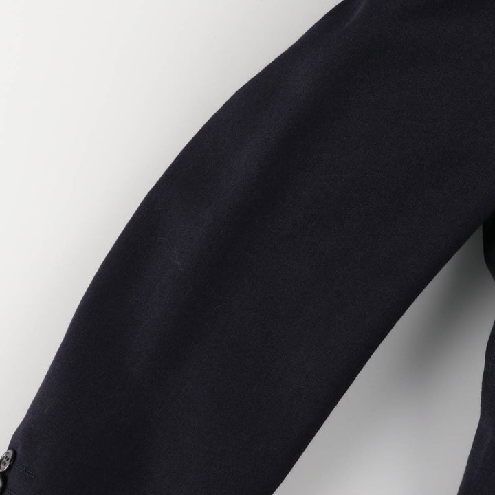 Pierre Cardin peak lapel double-breasted wool tailored jacket, made in England, men's size L wool navy blue type Vintage Second Hand