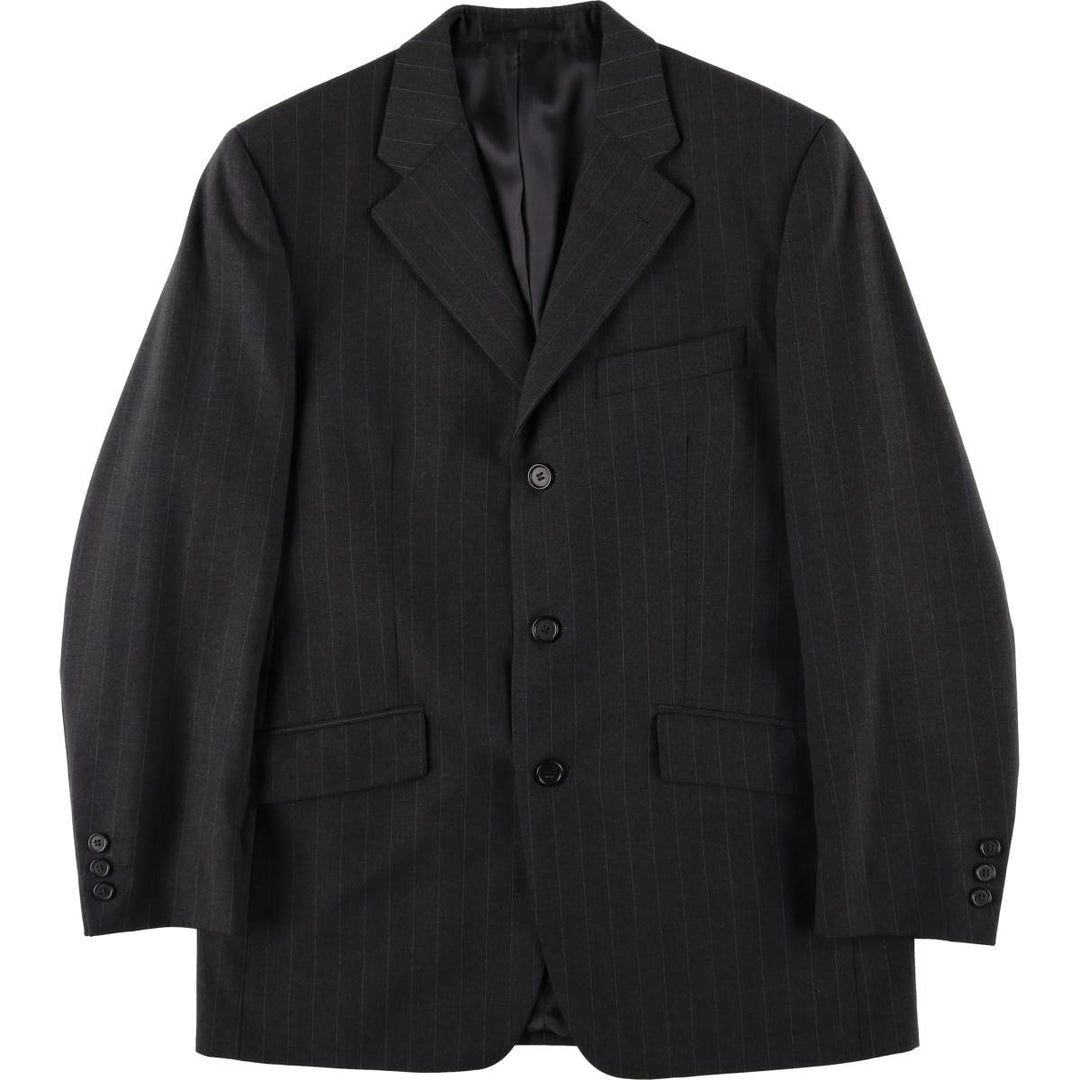 Pierre Cardin Striped Wool Tailored Jacket, Men's Size M wool gray type Vintage Second Hand