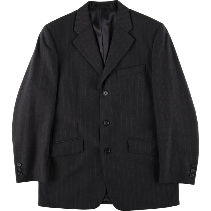 Pierre Cardin Striped Wool Tailored Jacket, Men's Size M wool gray type Vintage Second Hand