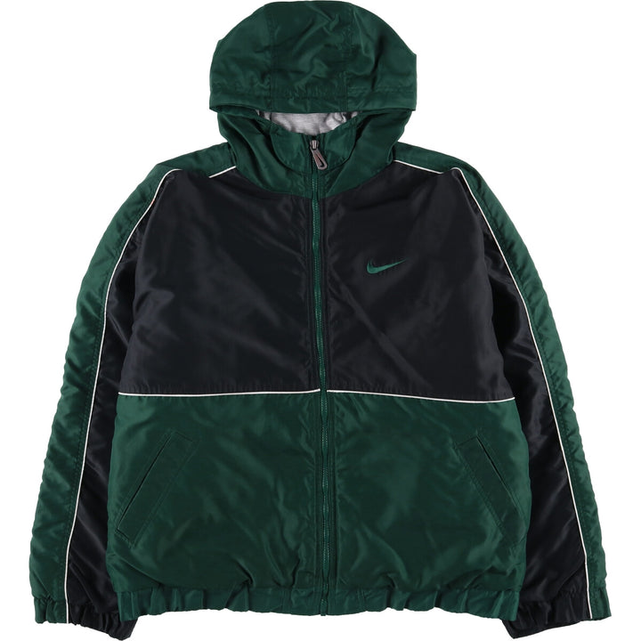 90'S Nike Padded Parka Puffer Jacket Men's Medium Vintage Nylon green type Vintage Second Hand