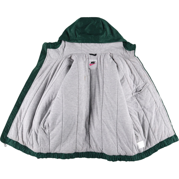 90'S Nike Padded Parka Puffer Jacket Men's Medium Vintage Nylon green type Vintage Second Hand