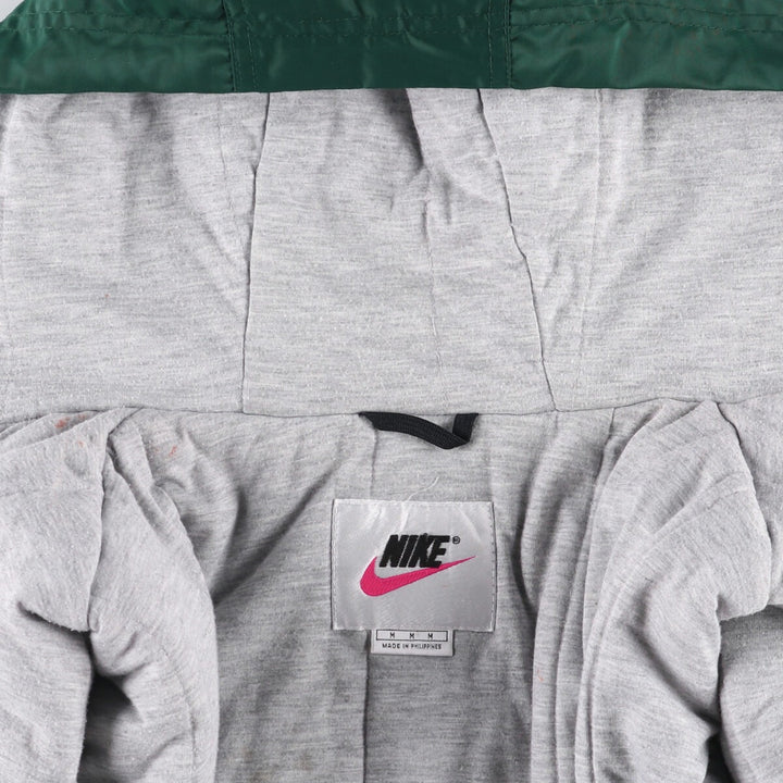 90'S Nike Padded Parka Puffer Jacket Men's Medium Vintage Nylon green type Vintage Second Hand