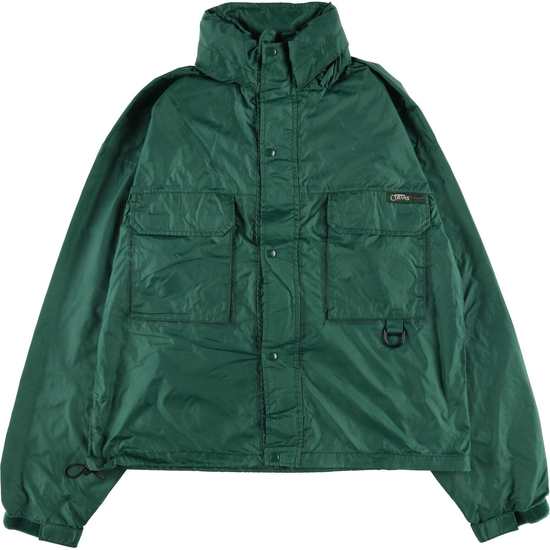 90'S Orvis Ripstop Fishing Jacket, Men's XL Nylon green type Vintage Second Hand