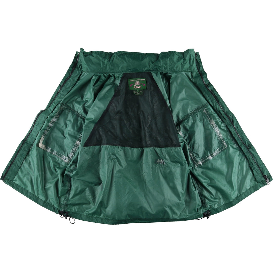 90'S Orvis Ripstop Fishing Jacket, Men's XL Nylon green type Vintage Second Hand