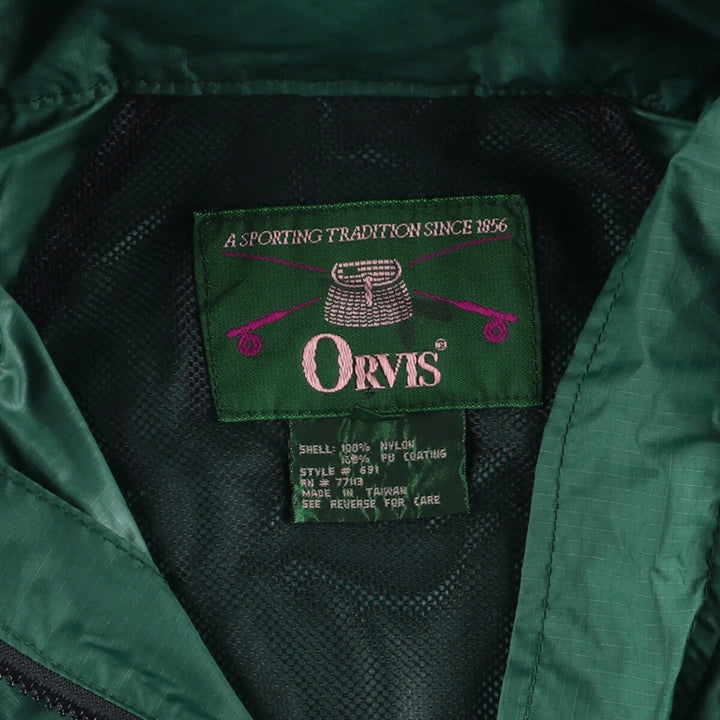 90'S Orvis Ripstop Fishing Jacket, Men's XL Nylon green type Vintage Second Hand