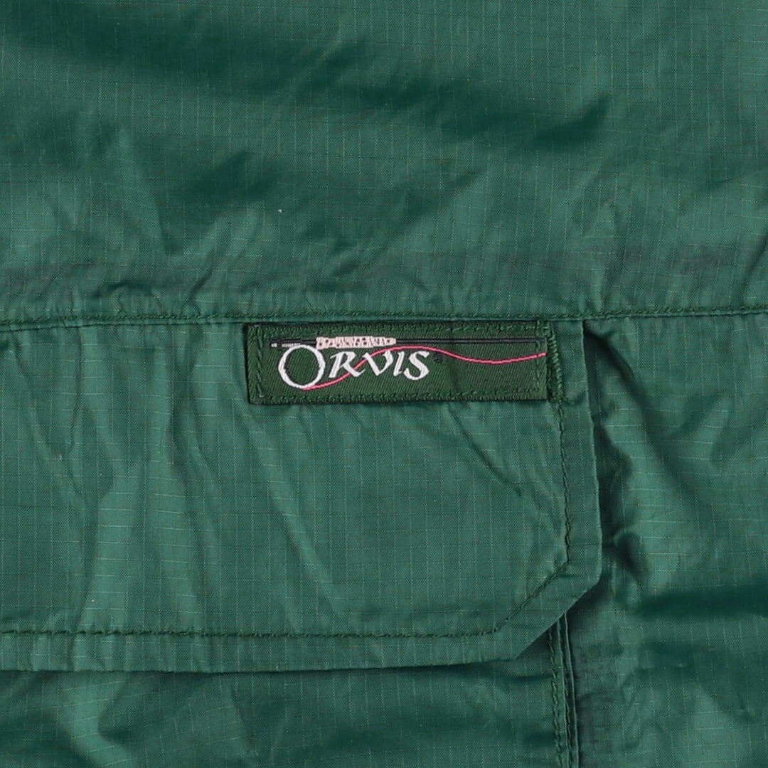 90'S Orvis Ripstop Fishing Jacket, Men's XL Nylon green type Vintage Second Hand