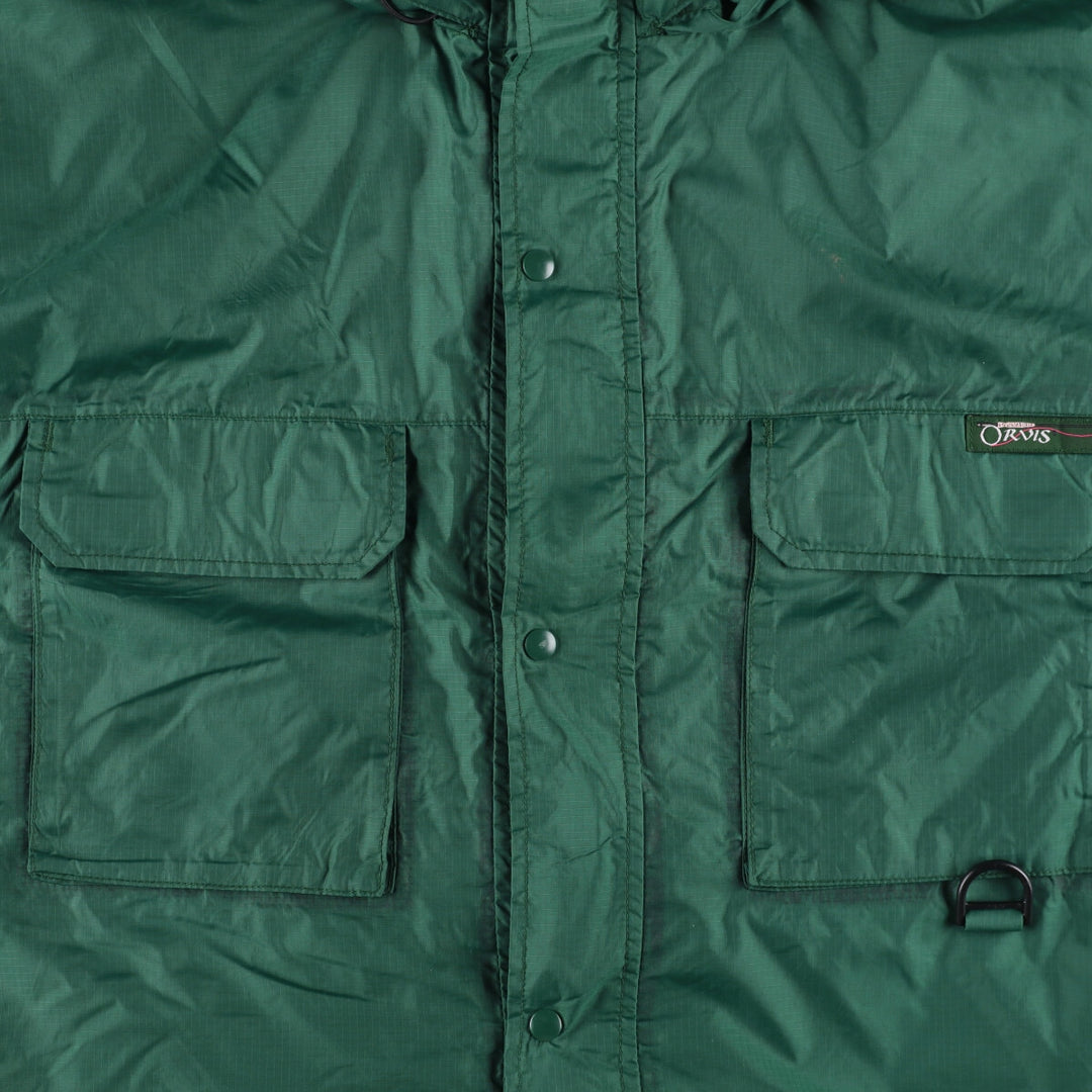 90'S Orvis Ripstop Fishing Jacket, Men's XL Nylon green type Vintage Second Hand
