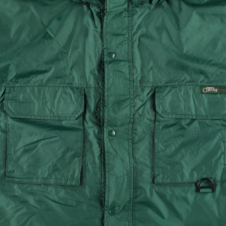 90'S Orvis Ripstop Fishing Jacket, Men's XL Nylon green type Vintage Second Hand