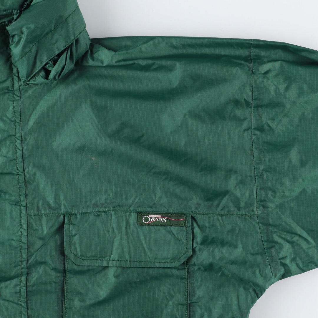 90'S Orvis Ripstop Fishing Jacket, Men's XL Nylon green type Vintage Second Hand