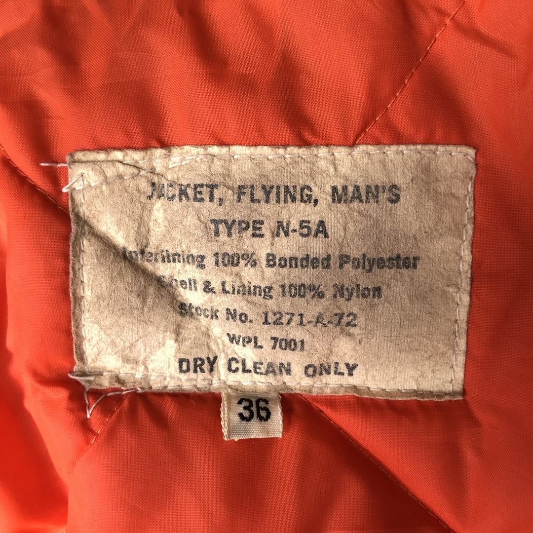Vintage Golden Fleece N-5A Military Flight Jacket, Made in the USA, Men's Size Medium, Civilian Item Nylon navy blue type Vintage Second Hand