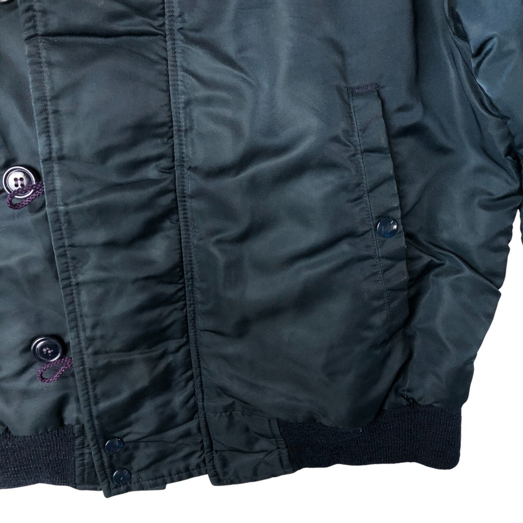 Vintage Golden Fleece N-5A Military Flight Jacket, Made in the USA, Men's Size Medium, Civilian Item Nylon navy blue type Vintage Second Hand