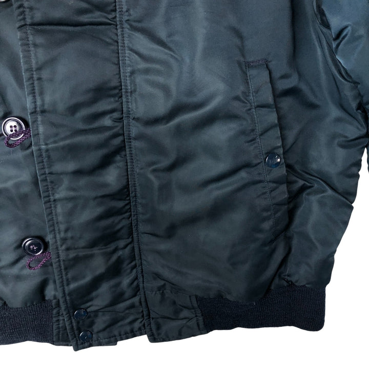 Vintage Golden Fleece N-5A Military Flight Jacket, Made in the USA, Men's Size Medium, Civilian Item Nylon navy blue type Vintage Second Hand