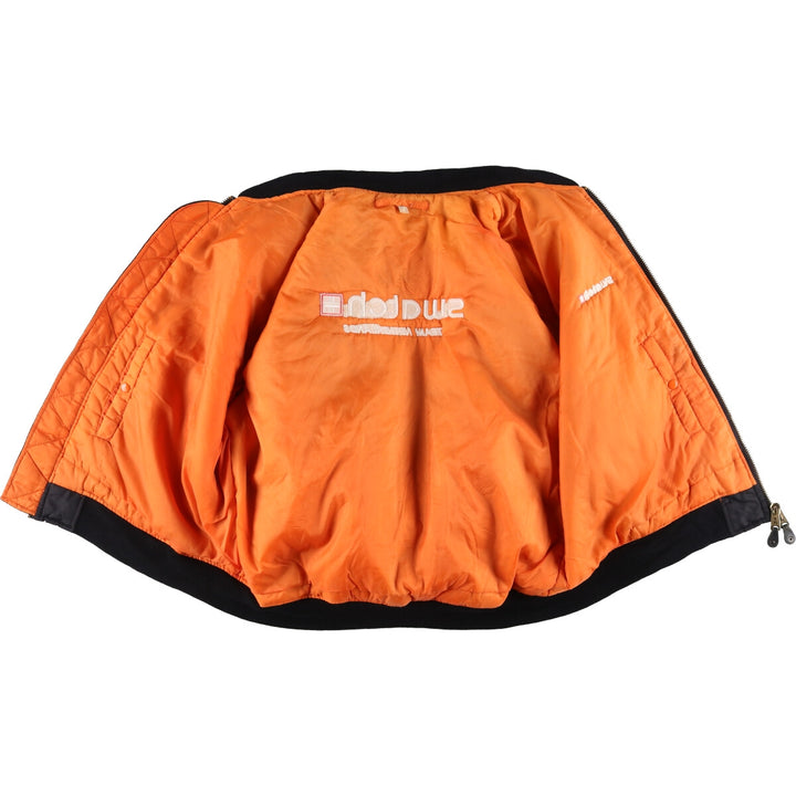 Civilian MA-1 style padded military flight jacket, EEE.LARGE, equivalent to men's L Nylon black type Vintage Second Hand