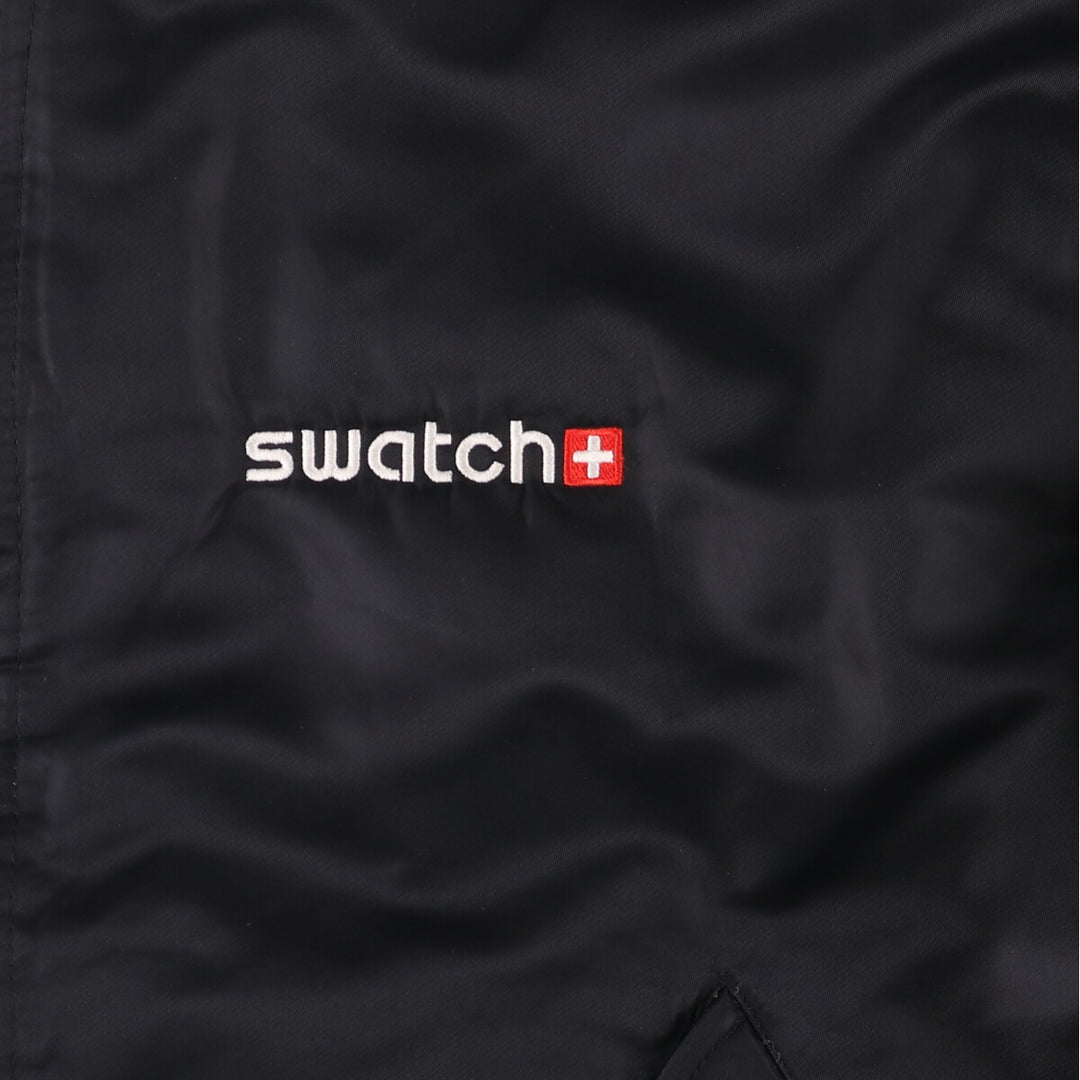 Civilian MA-1 style padded military flight jacket, EEE.LARGE, equivalent to men's L Nylon black type Vintage Second Hand