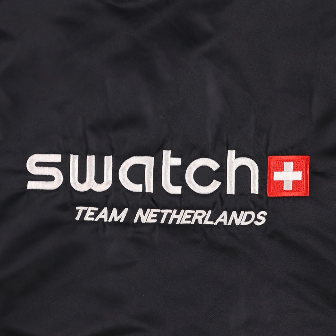 Civilian MA-1 style padded military flight jacket, EEE.LARGE, equivalent to men's L Nylon black type Vintage Second Hand