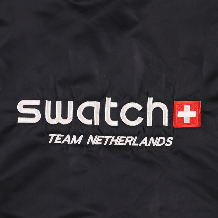 Civilian MA-1 style padded military flight jacket, EEE.LARGE, equivalent to men's L Nylon black type Vintage Second Hand