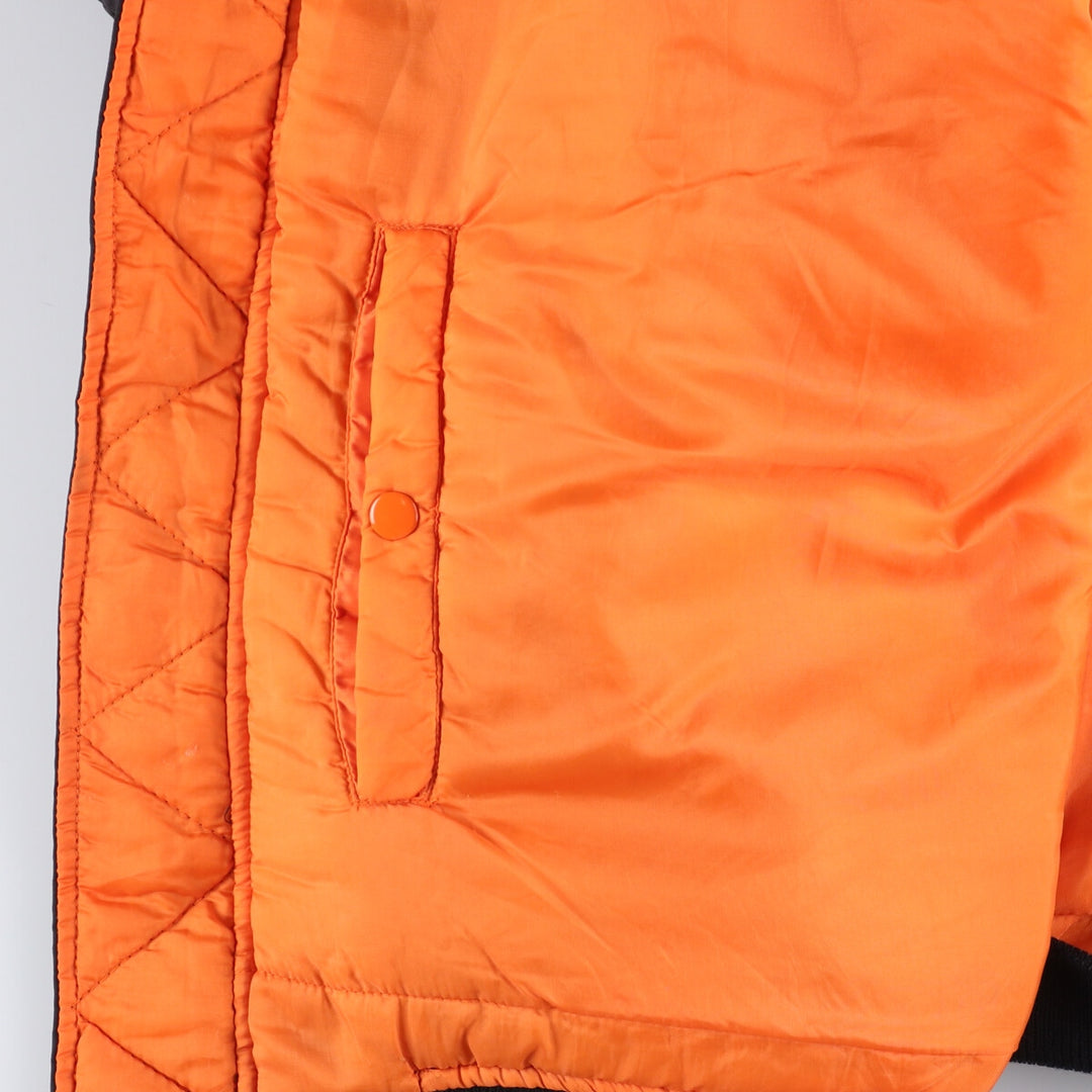 Civilian MA-1 style padded military flight jacket, EEE.LARGE, equivalent to men's L Nylon black type Vintage Second Hand