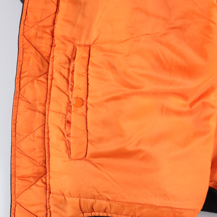 Civilian MA-1 style padded military flight jacket, EEE.LARGE, equivalent to men's L Nylon black type Vintage Second Hand