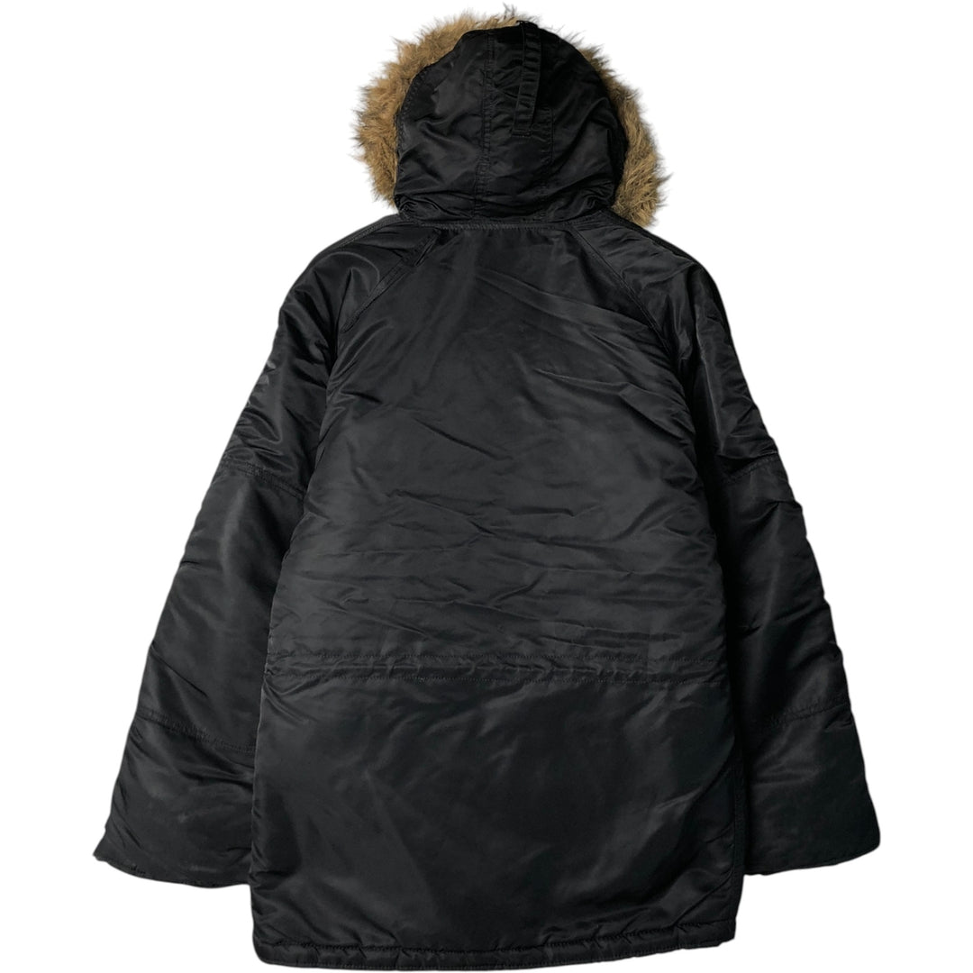 Alpha N-3B Type Padded Military Flight Jacket, Men's Size Small Nylon black type Vintage Second Hand