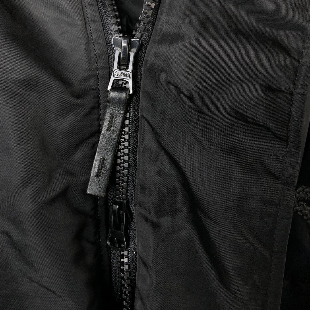 Alpha N-3B Type Padded Military Flight Jacket, Men's Size Small Nylon black type Vintage Second Hand