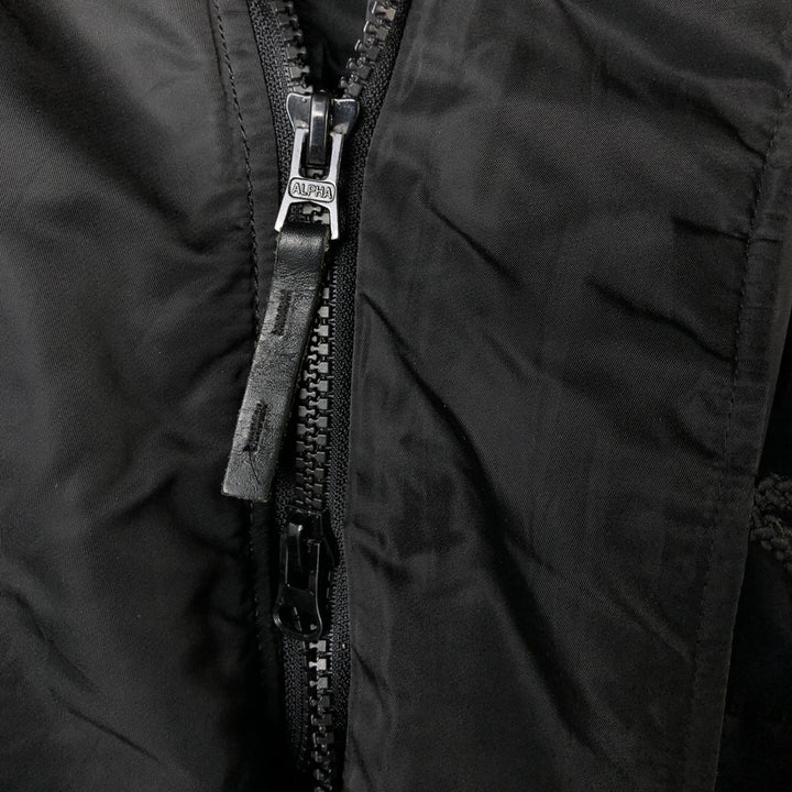 Alpha N-3B Type Padded Military Flight Jacket, Men's Size Small Nylon black type Vintage Second Hand
