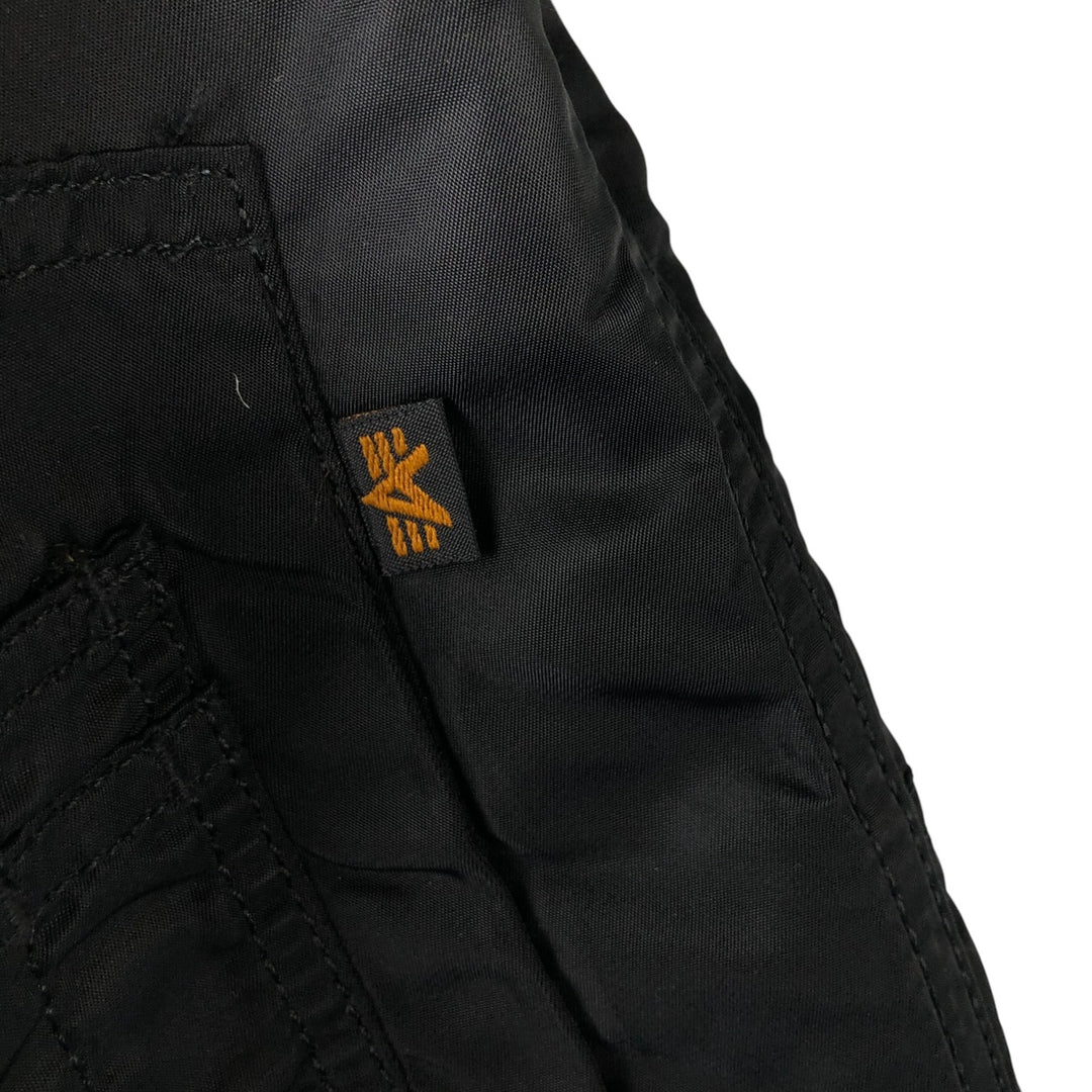 Alpha N-3B Type Padded Military Flight Jacket, Men's Size Small Nylon black type Vintage Second Hand