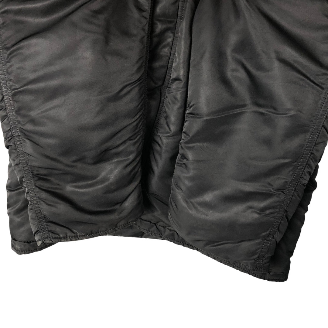 Alpha N-3B Type Padded Military Flight Jacket, Men's Size Small Nylon black type Vintage Second Hand
