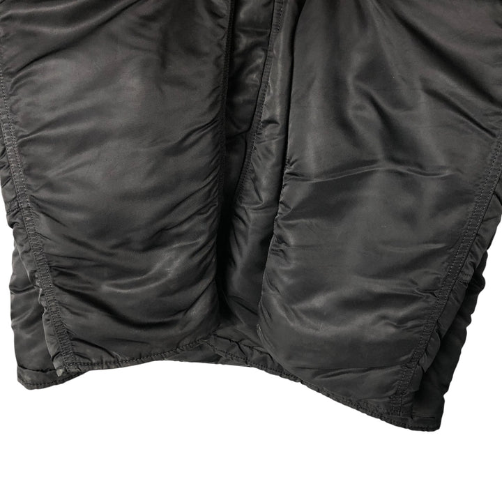 Alpha N-3B Type Padded Military Flight Jacket, Men's Size Small Nylon black type Vintage Second Hand