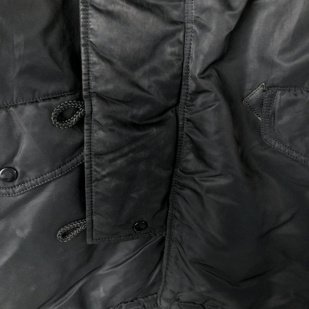 Alpha N-3B Type Padded Military Flight Jacket, Men's Size Small Nylon black type Vintage Second Hand