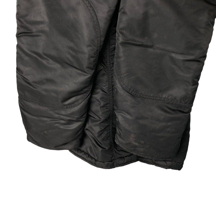 Alpha N-3B Type Padded Military Flight Jacket, Men's Size Small Nylon black type Vintage Second Hand