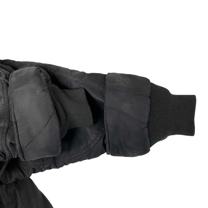 Alpha N-3B Type Padded Military Flight Jacket, Men's Size Small Nylon black type Vintage Second Hand
