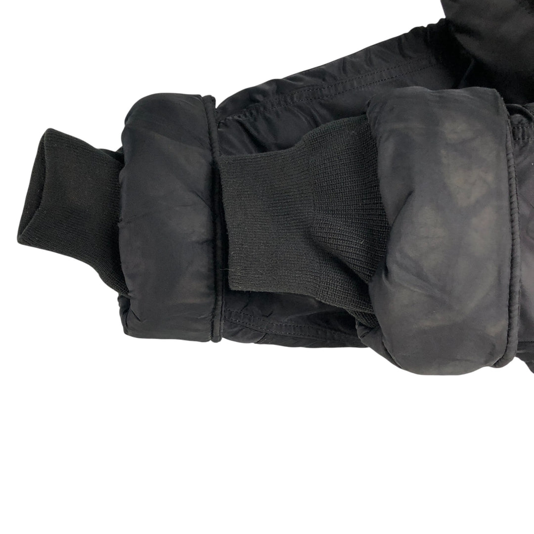Alpha N-3B Type Padded Military Flight Jacket, Men's Size Small Nylon black type Vintage Second Hand