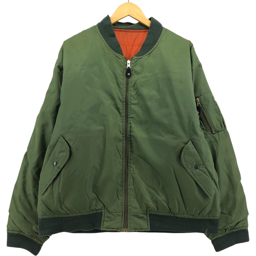 Civilian SIERRA PACIFIC MA-1 style military flight jacket, men's size M, vintage Nylon Khaki type Vintage Second Hand